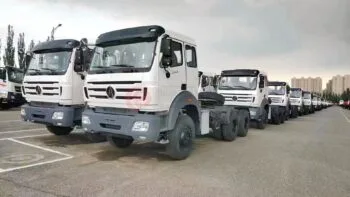 Получен новый заказ из Африки на тягач BEIBEN 6x4 – свидетельство качества и доверия Вид спереди